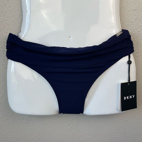 NWT DKNY Navy Blue Tankini and Matching Bottoms Size 6 - Picture 7 of 11